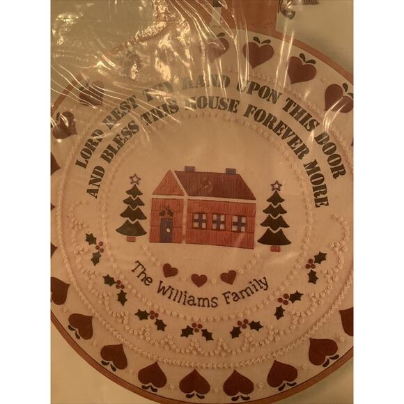 Sunset Stitchery Christmas Blessing Embroidery Kit Fits 12” Hoop #2105 1983 NOS - Picture 2 of 6
